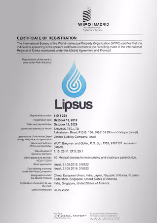 Lipsus Trademark Registration
